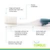 Nimbus Extra Soft Toothbrushes (Compact Size Head) Periodontist Design Tapered Bristles for Sensitive Teeth and Receding Gums, Individually Wrapped Plaque Remover Toothbrush (5 Pack, Colors May Vary) view 3