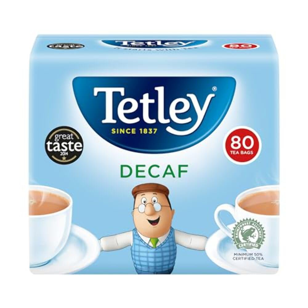 1 X Tetley Tea Bags Decaffeinated 80 250g