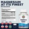 KAL Magnesium Taurate 400mg Plus CoEnzyme Vitamin B6, Chelated Magnesium Supplement, Healthy Muscle Function, Nerve and Heart Health Support, Gluten Free, Vegan, 60-Day Guarantee, 45 Serv, 90 Tablets view 2