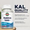 KAL Magnesium Taurate 400mg Plus CoEnzyme Vitamin B6, Chelated Magnesium Supplement, Healthy Muscle Function, Nerve and Heart Health Support, Gluten Free, Vegan, 60-Day Guarantee, 45 Serv, 90 Tablets view 4