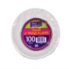 100ct Uncoated 6" White Paper Plates Nicole Home Collection Round Disposable view 1