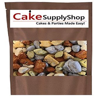 16oz Bag Beach River Sea Side Chocolate Stones & Rocks For Cake Decoration and Candy Buffets (LakeSide)