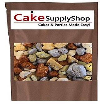 16oz Bag Beach River Sea Side Chocolate Stones & Rocks For Cake Decoration and Candy Buffets (LakeSide)