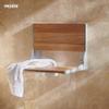Moen Home Care Bathroom Safety Shower Chair for Elderly and Disabled, Stainless & Aluminum Foldable Teak Shower Bench, Handicap Accessories for Daily LIving, DN7110 view 2