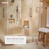 Moen Home Care Bathroom Safety Shower Chair for Elderly and Disabled, Stainless & Aluminum Foldable Teak Shower Bench, Handicap Accessories for Daily LIving, DN7110 view 4