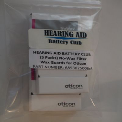 (5 Packs) Oticon No-Wax Filter Replacement Kit