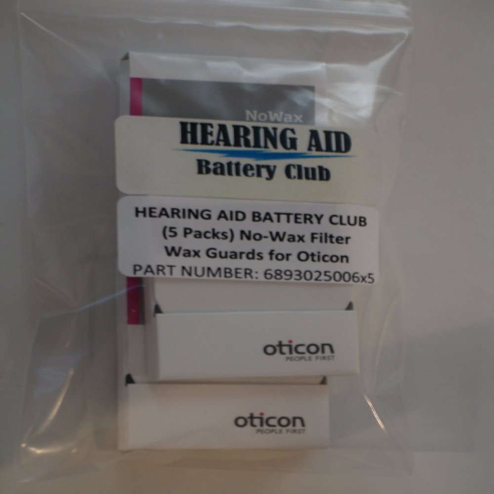 (5 Packs) Oticon No-Wax Filter Replacement Kit