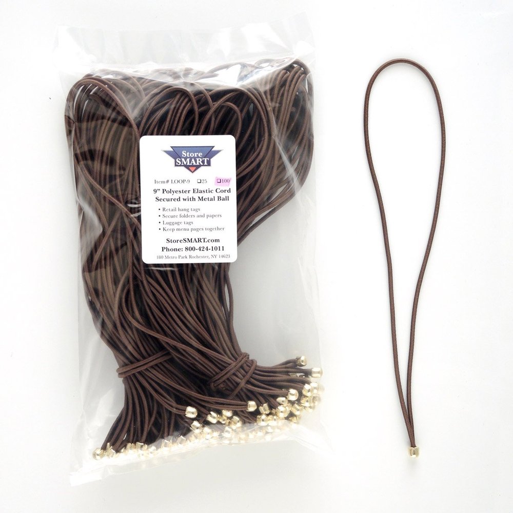 StoreSMART - Polyester Elastic Cord (Loop) - 100-Pack - LOOP-9-100