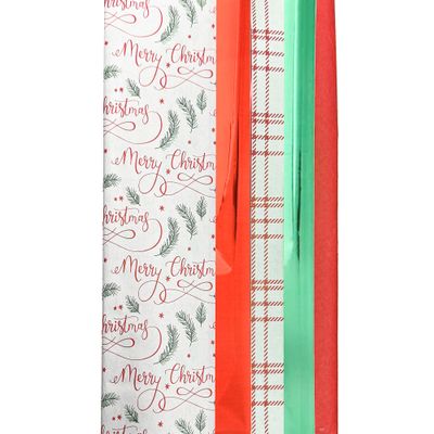 100 Sheets of Christmas Gift Tissue Paper, Paper and Mylar Holiday Themed Sheets