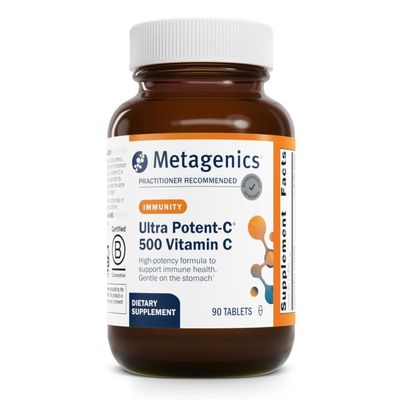 Metagenics Ultra Potent-C 500 - Buffered Vitamin C Supplement for Immune Support, Antioxidant Defense & Collagen Formation - Gentle, Stomach-Friendly, Non-GMO, Gluten-Free - 90 Tablets