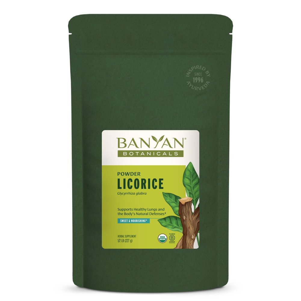 Banyan Botanicals Licorice Powder  Organic Licorice Root Powder (Glycyrrhiza Glabra)  for Supporting Healthy Digestion and Respiratory System Function*   lb.  Non-GMO Sustainably Sourced Vegan
