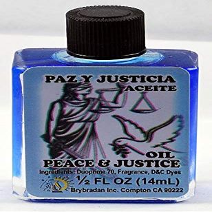 12 Pieces BRYBRADAN Peace & Justice Oil/PAZ Y JUSTICIA ACEITE 1/2 FL OZ 14.7ML