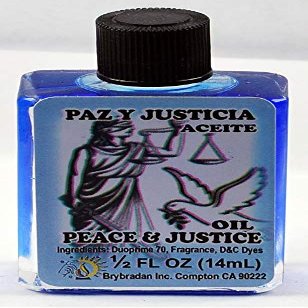 12 Pieces BRYBRADAN Peace & Justice Oil/PAZ Y JUSTICIA ACEITE 1/2 FL OZ 14.7ML