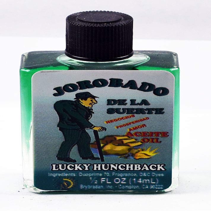 12 Pieces BRYBRADAN Lucky Hunchback Oil/JOROBADO DE LA Suerte ACEITE 1/2 FL OZ 14.7ML