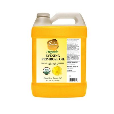 USDA Organic Cold Pressed Evening Primrose Oil 12% GLA (4 lbs/ 64 oz)