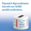 Safer Lock Medicine Lock Box - Tamper Evident & Abuse Deterrent Locking Medicine Box, Resettable Combination Lock Box for Medicine - Medication Lock Box, Senior Friendly Lockbox for Medication - Black view 4