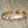Tarring Heart Medical Alert id Bracelets for Women with Customize Engraving Medical condition-Blood thinner,Lymphedema, Allergies and more (GOLD-7.00) view 2