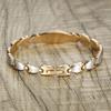 Tarring Heart Medical Alert id Bracelets for Women with Customize Engraving Medical condition-Blood thinner,Lymphedema, Allergies and more (GOLD-7.00) view 3