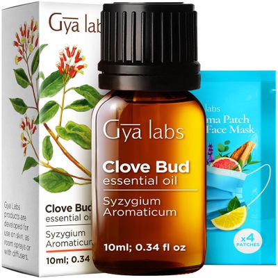 Gya Labs Clove Essential Oil - 0.34 Fl Oz - for Hair, Skin, Diffuser, Aromatherapy & DIY Candle Making Scent