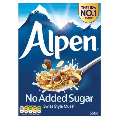 Alpen No Added Sugar The Swiss Recipe 560 G (Pack of 6)