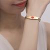 Tarring Gold Medical id bracelets for Women Stainless steel Mermaid Medical alert bracelets with Free engraving-6.5IN view 3