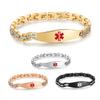 Tarring Gold Medical id bracelets for Women Stainless steel Mermaid Medical alert bracelets with Free engraving-6.5IN view 4