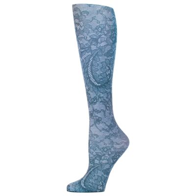Celeste Stein Therapeutic Graduated Compression Socks, Midnight Lace, 8-15 mmHg Queen Plus Calf