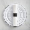 17" x 17" Pre-Rolled Linen-Feel White Napkin and Silver Heavy Weight Plastic Cutlery Set - 100/Case by TableTop king view 1
