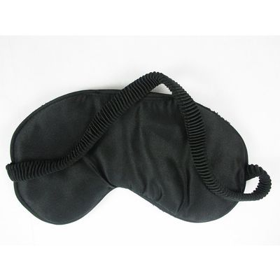 2 Plush Sleep Eye Mask Silk Travel Shades Blindfold Sleeping Cover Black New !