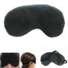 2 Plush Sleep Eye Mask Silk Travel Shades Blindfold Sleeping Cover Black New ! view 2