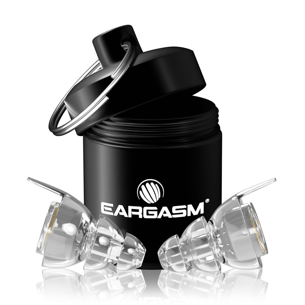 Eargasm High Fidelity Earplugs with Transparent Filters - Reusable Noise Reduction Hearing Protection Ear-Plugs with Carrying Case for Motorcycle, Concerts, Festivals, Raves, Live Events, Sports