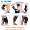 FreezeSleeve Ice and Heat Therapy Sleeve | Reusable Ice Pack Flexible Gel Compression Sleeve for Pain Relief and Recovery of Elbow Knee Ankle Leg Wrist Injuries | Black Small Medium view 3