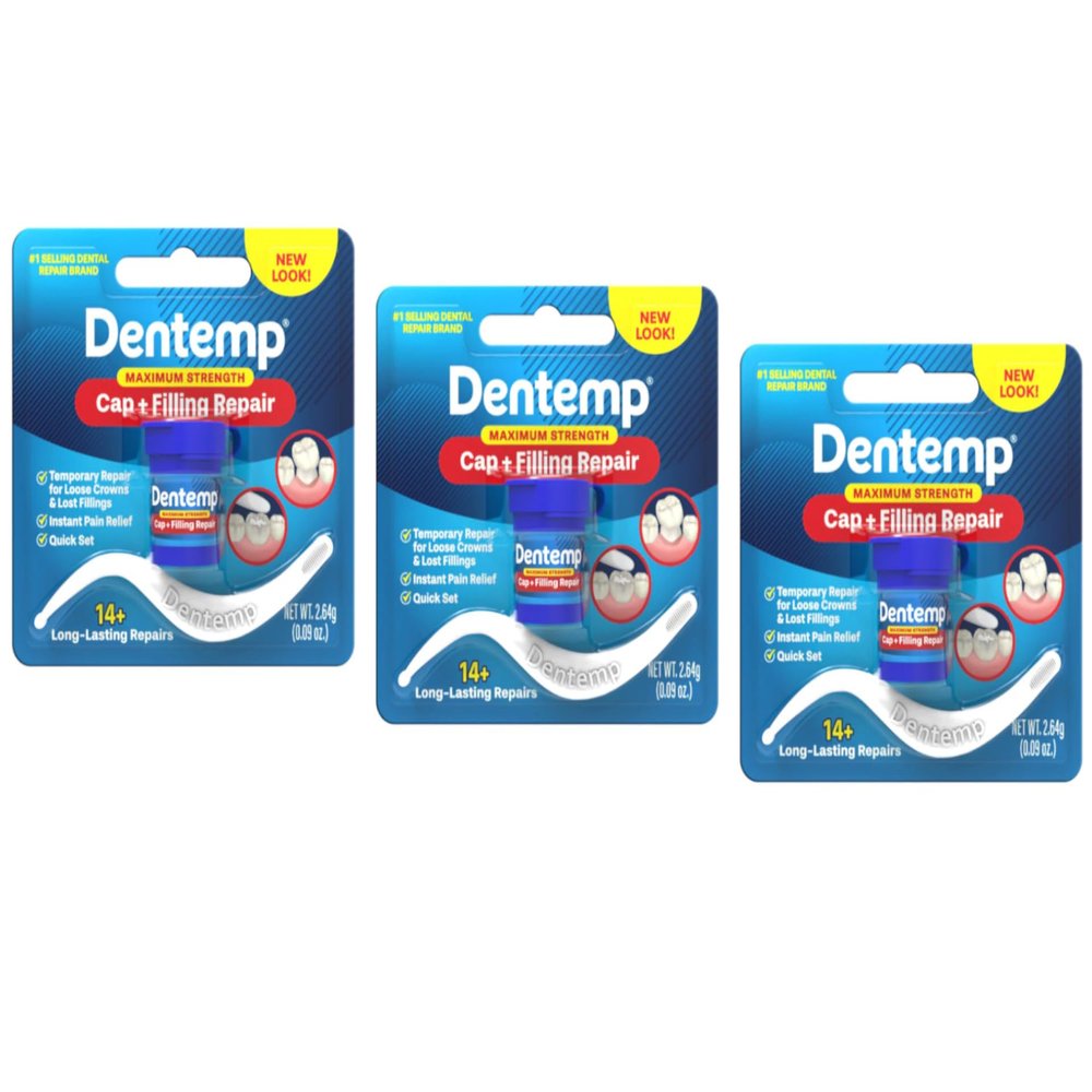 DENTEMP Maximum Strength Dental Repair 2.64 g (Pack of 3)