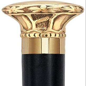 Premium Collectible Walking Canes Stylish Wood Canes with Brass, Chrome, or Classic Knob Handles Durable & Elegant Walking Sticks for Men and Women (Bat Masterson Premium Brass Knob)