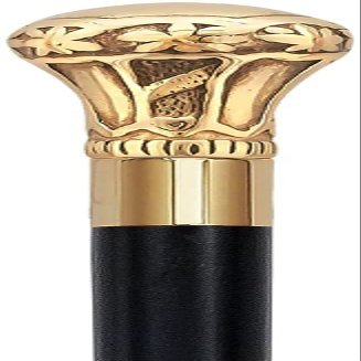 Premium Collectible Walking Canes  Stylish Wood Canes with Brass, Chrome, or Classic Knob Handles  Durable & Elegant Walking Sticks for Men and Women (Bat Masterson Premium Brass Knob)