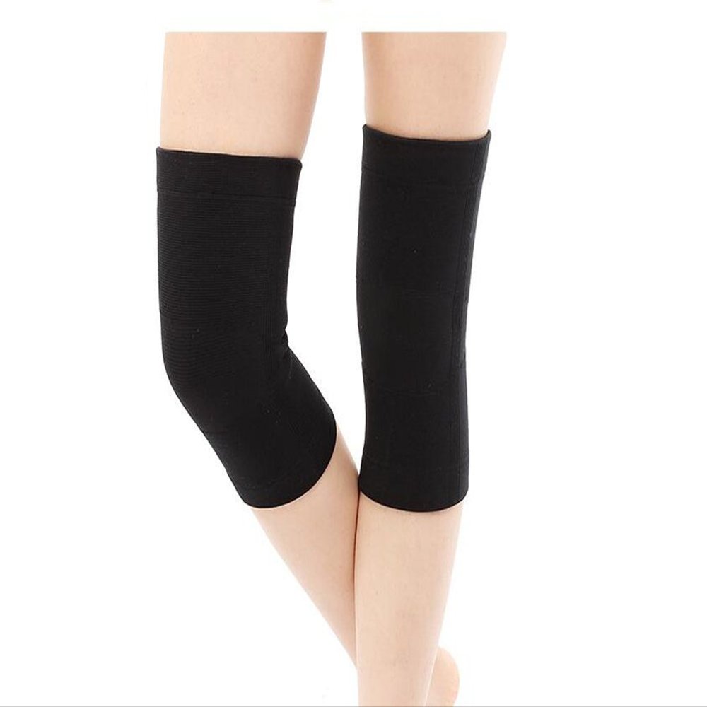 1 Pair Unisex Non-Trace Knee Pads-Knee Brace Support Sleeve Leg Support Brace Pads Kneecap for Outdoor Sports Volleyball Basketball Dance Cycling Climbing Yoga (Black)