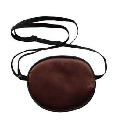 1pc Brown Silk Single Eye Patch Mask Amblyopia Corrected Visual Recovery Lazy Eyes Patches Care Blindfold Cover For Masks Strabismus (Adult Size)