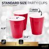 Amcrate Disposable Cups, Red 18-Ounce Plastic Party Cups, Strong and Sturdy for Wedding, Christmas, Halloween, 50 Pack view 3
