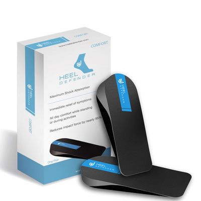 Heel Cups Alternative for Plantar Fasciitis by Heel Defender, Achilles Tendonitis Relief, Comfortable Shoe Inserts for Women & Children Designed by Leading Podiatrist to Relieve Foot Pain, Large