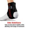 ACE Ankle Brace with Side Stabilizers, Adjustable, Black, 1/Pack view 3