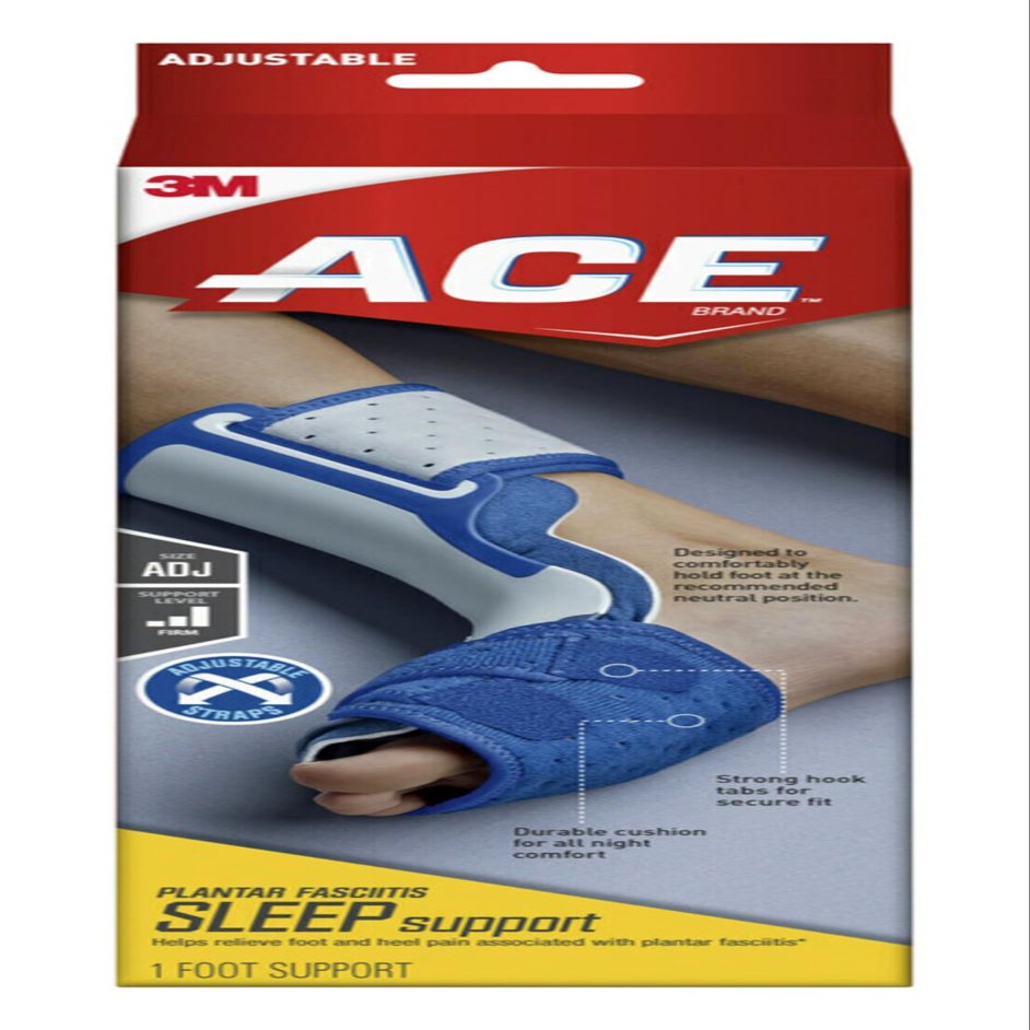 ACE Brand Plantar Fasciitis Sleep Support, Adjustable, Navy, 1/Pack
