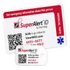 Dynotag SuperAlert Smart Medical ID with Detailed Online Profile; Wallet and Keychain Card kit with Lifetime Subscription view 1
