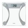 Taylor 400 Lb. Capacity Clear Glass Digital Bathroom Scale with Metallic Accents, 11.8-inch x 11.8-inch Platform, Silver view 1