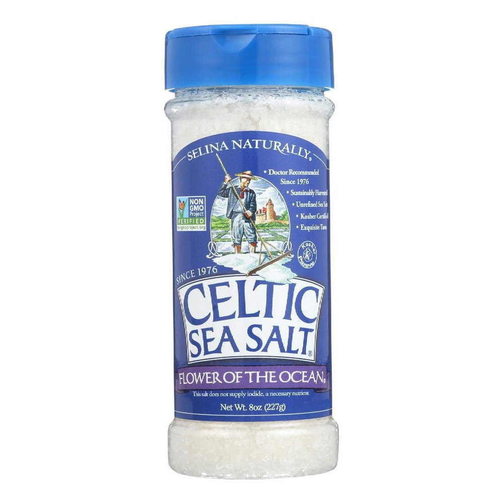 Flower of the Ocean (Fleur de Sel) Celtic Sea Salt Shaker, 8 Ounce