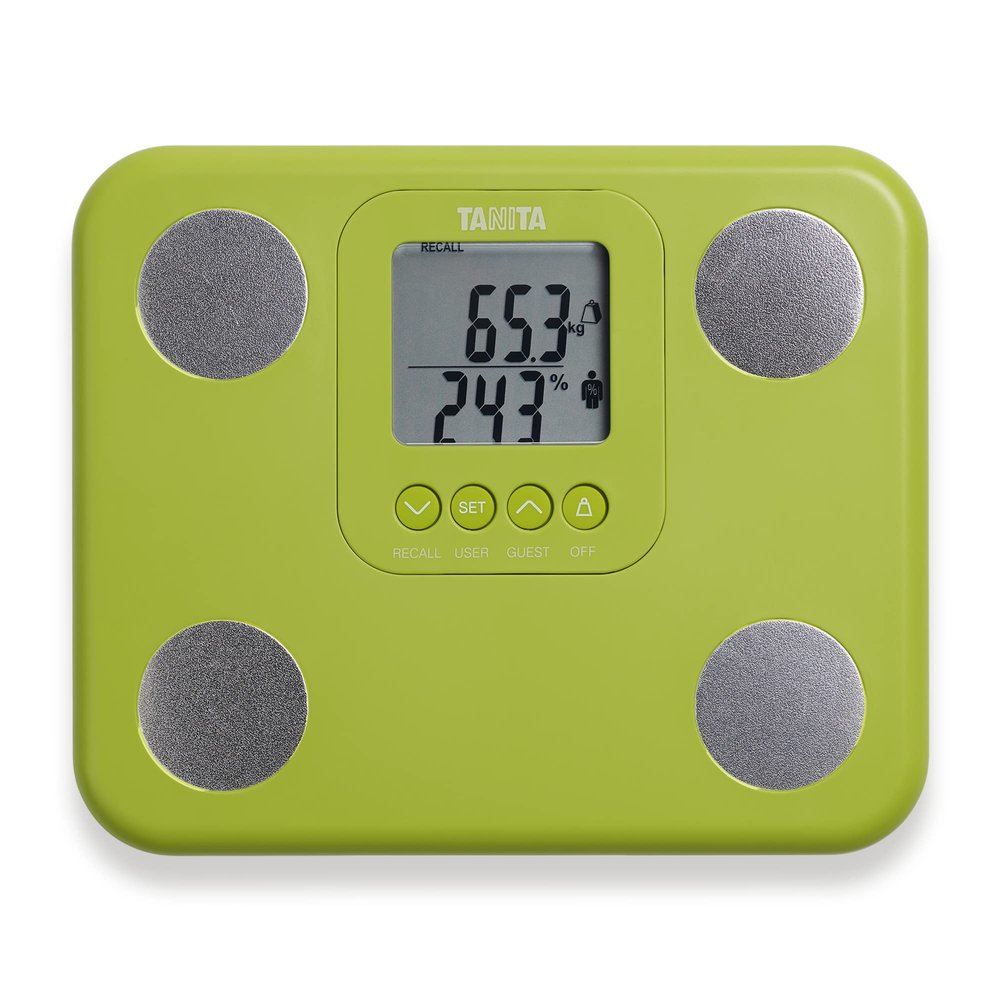 TANITA BC-730 Lightweight Compact Innerscan Body Composition Monitor Easy to Read Display 9 Measurements Green