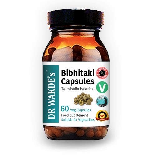 DR WAKDE'S Bibhitaki Capsules (Beheda, Terminalia belerica, 60 Veg Caps, Plant-Based Supplement, Ayurvedic Herb, All Natural, Vegan)