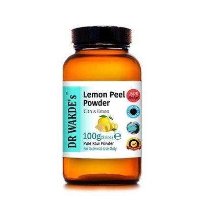 DR WAKDE'S Lemon Peel Powder - 100g (3.5oz) | Pure, Raw & Dried Powder | Natural Aroma and Freshness | Fine Powder | Vegan | Premium Grade | Nothing Added, Nothing Removed