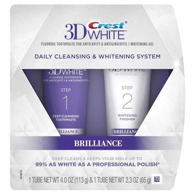 Crest 3D White Brilliance Daily Cleansing Toothpaste and Whitening Gel System