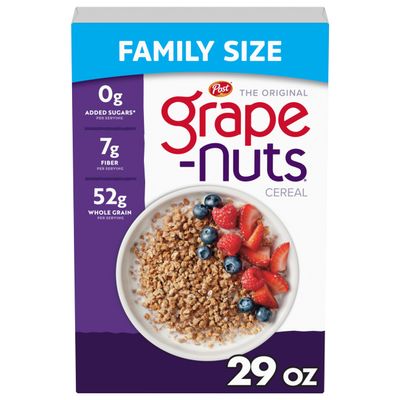 Grape-Nuts Original Breakfast Cereal, Crunchy Whole Grain Wheat and Barley Cereal, Non-GMO Project Verified, 29 OZ Box (Pack of 10)