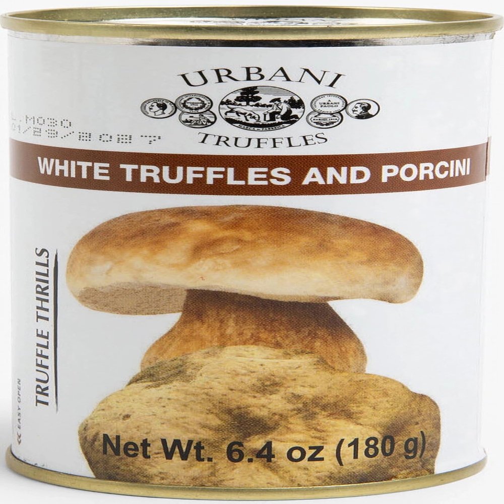 Urbani Truffles Porcini & White Truffles Sauce 180g (6.4oz) - Italian Gourmet Sauce for Pasta, Risotto, and Meats, All-Natural & Ready to Use, No Artificial Ingredients